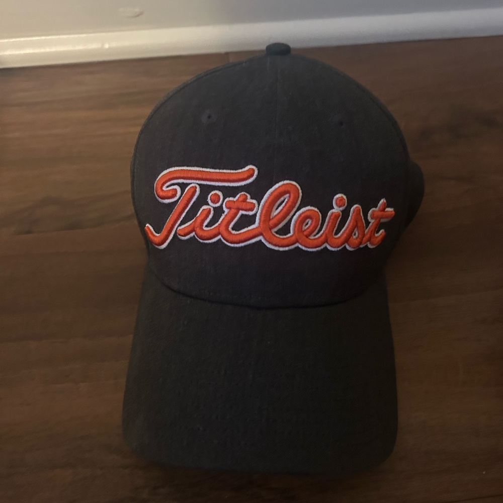 Titleist Black Cap with Orange Logo